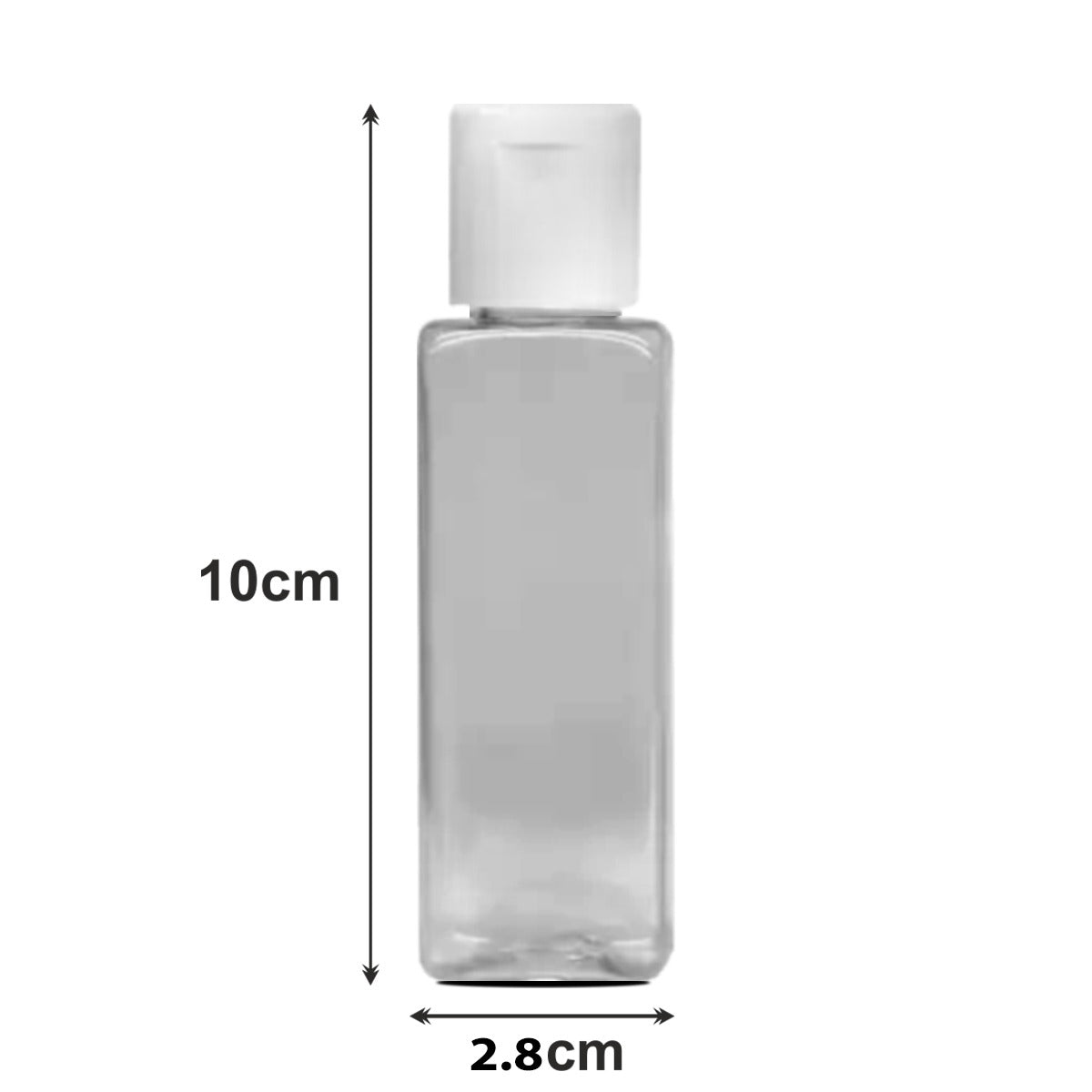 PURAMIO Plastic Bottle, 50ml, Set of 12, White