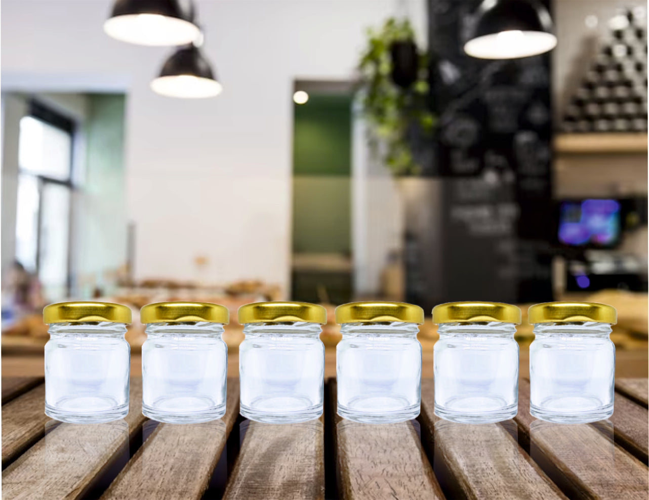 Puramio 40ml Round Glass Bottle with Metal Cap - Set of 12