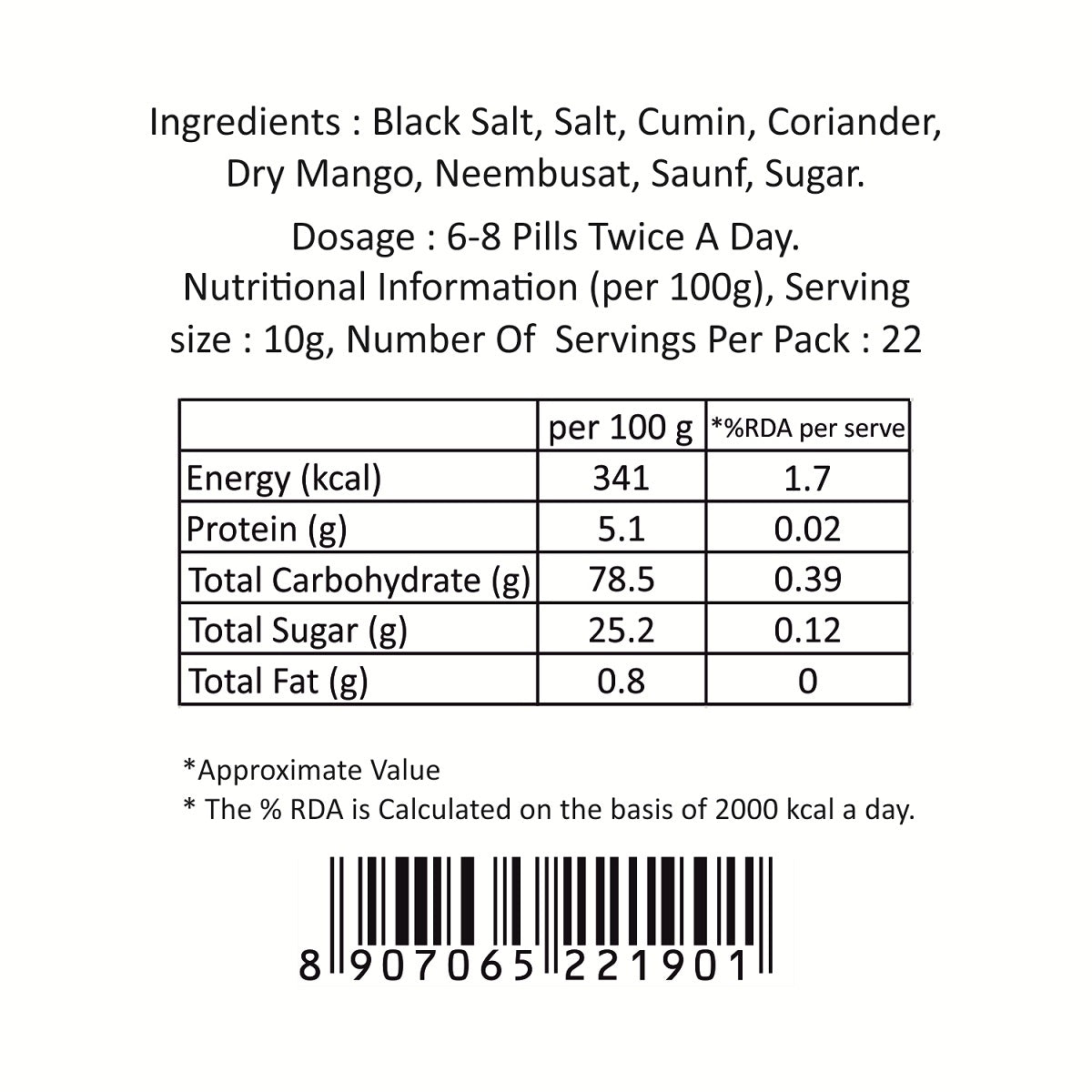 Puramio Jeera Goli | Pure and Premium | Good for Digestion | After Meal Digestive Mouth Freshner,