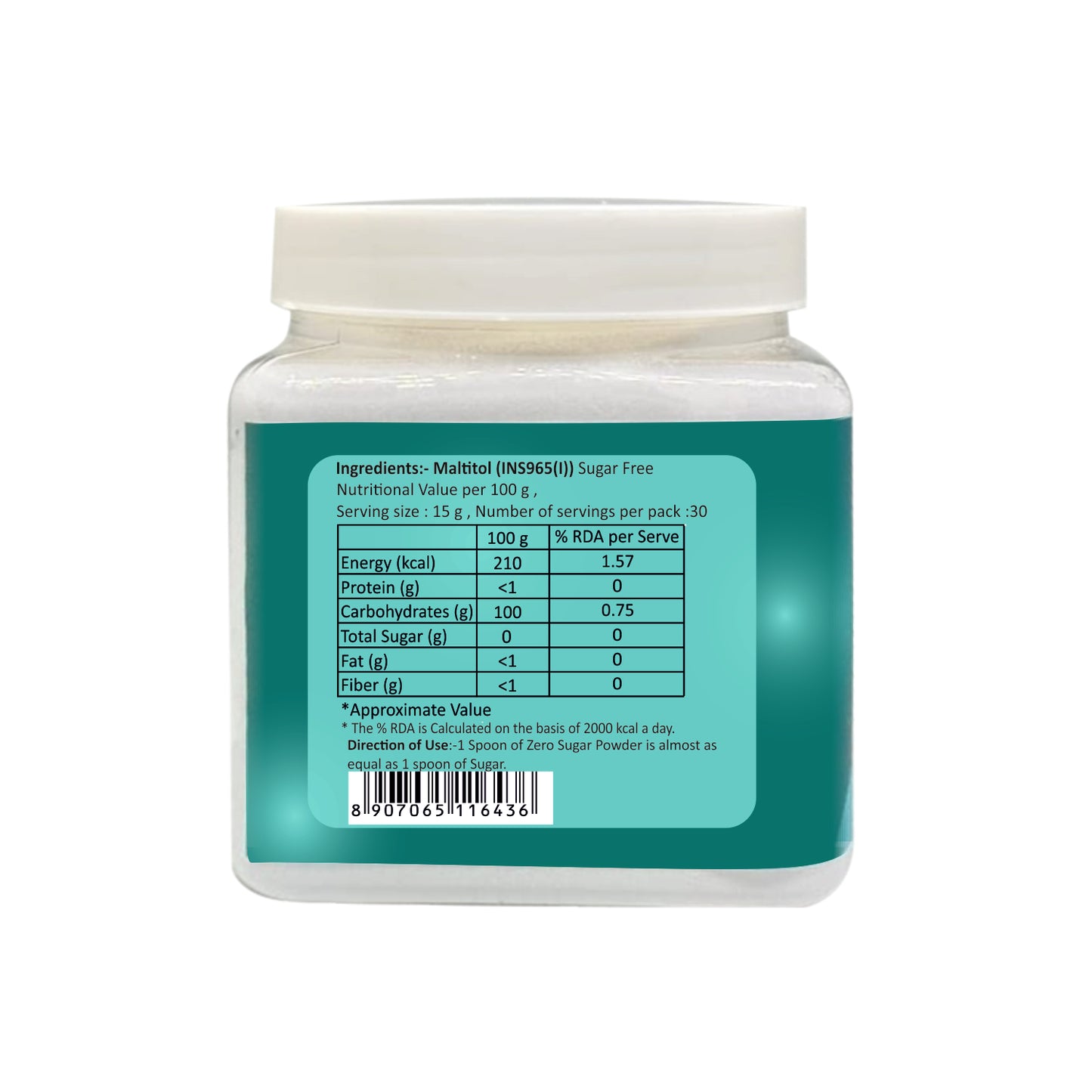 Puramio Sweetener Powder Zero Sugar (Low Calorie Sugar Replacement),