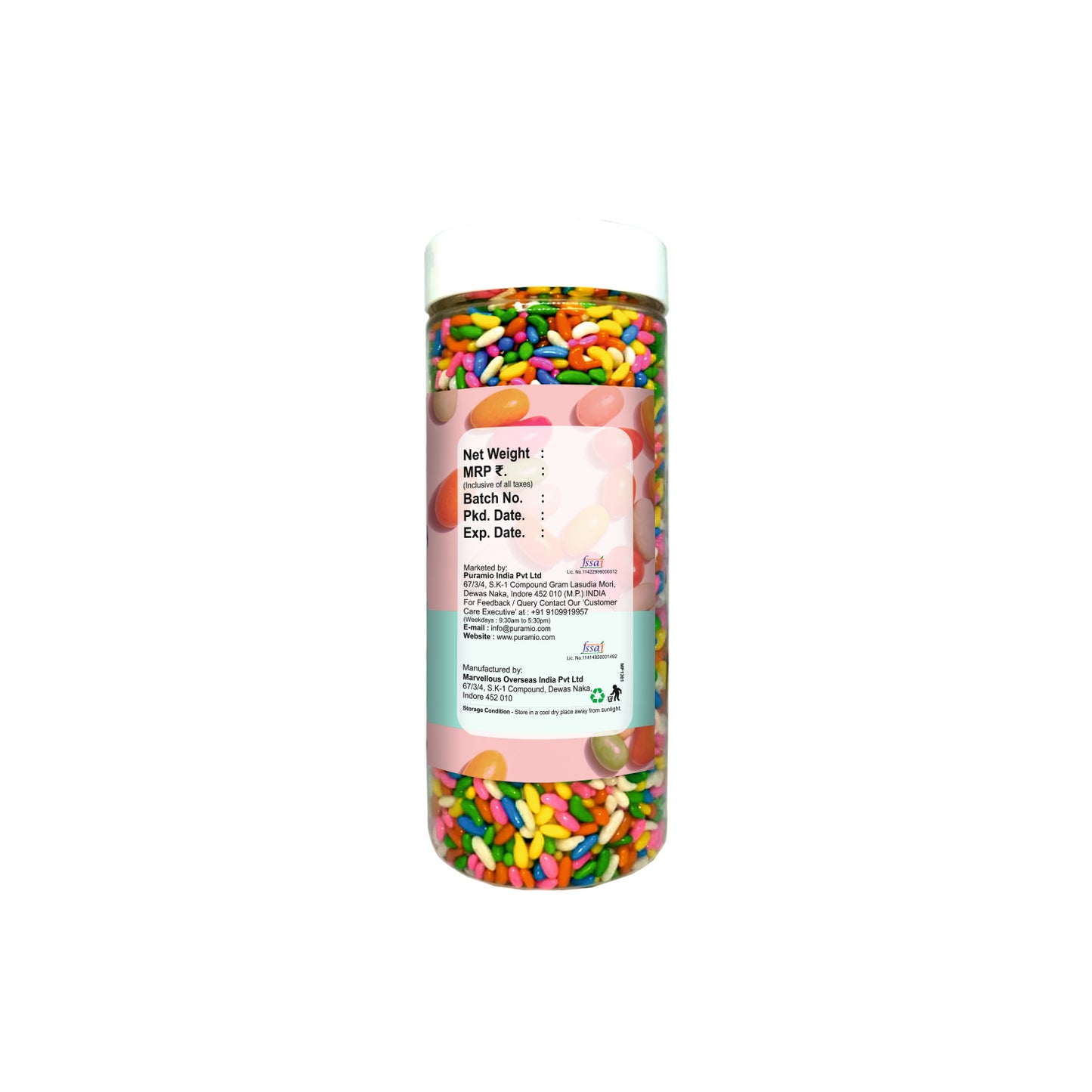 Puramio Rainbow Saunf | Pure and Premium Mukhwas Mouth Freshener | Thandai Mint Saunf | Good for Bad Breath, Good for Digestion, After Meal and Drink, Mukhwas Mouth Freshener Madrasi Mukhwas, 270g
