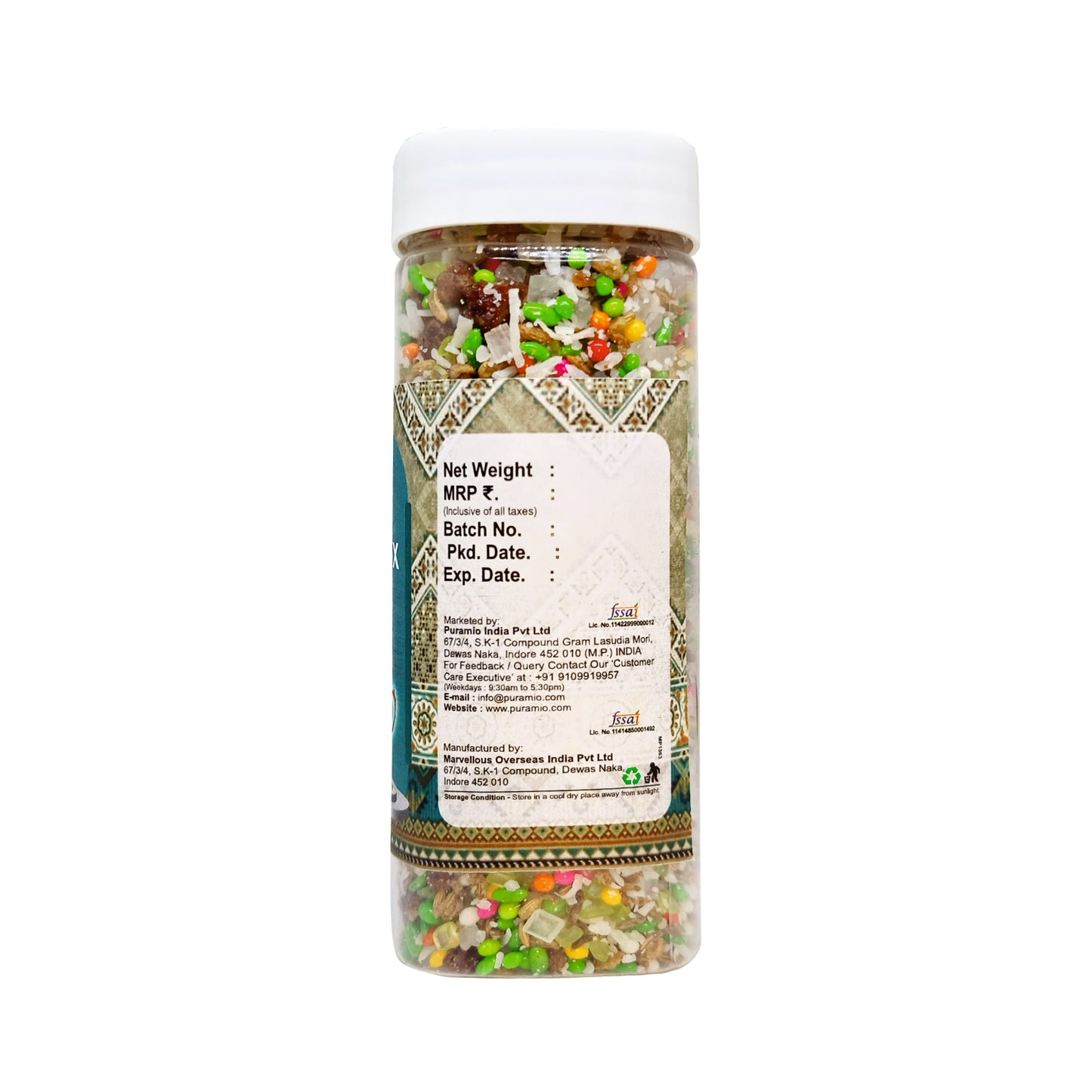 Puramio Shimla Mix | Pure and Premium Mukhwas Mouth Freshener | Thandai Mint Saunf | Good for Bad Breath, Good for Digestion, After Meal and Drink, 220g
