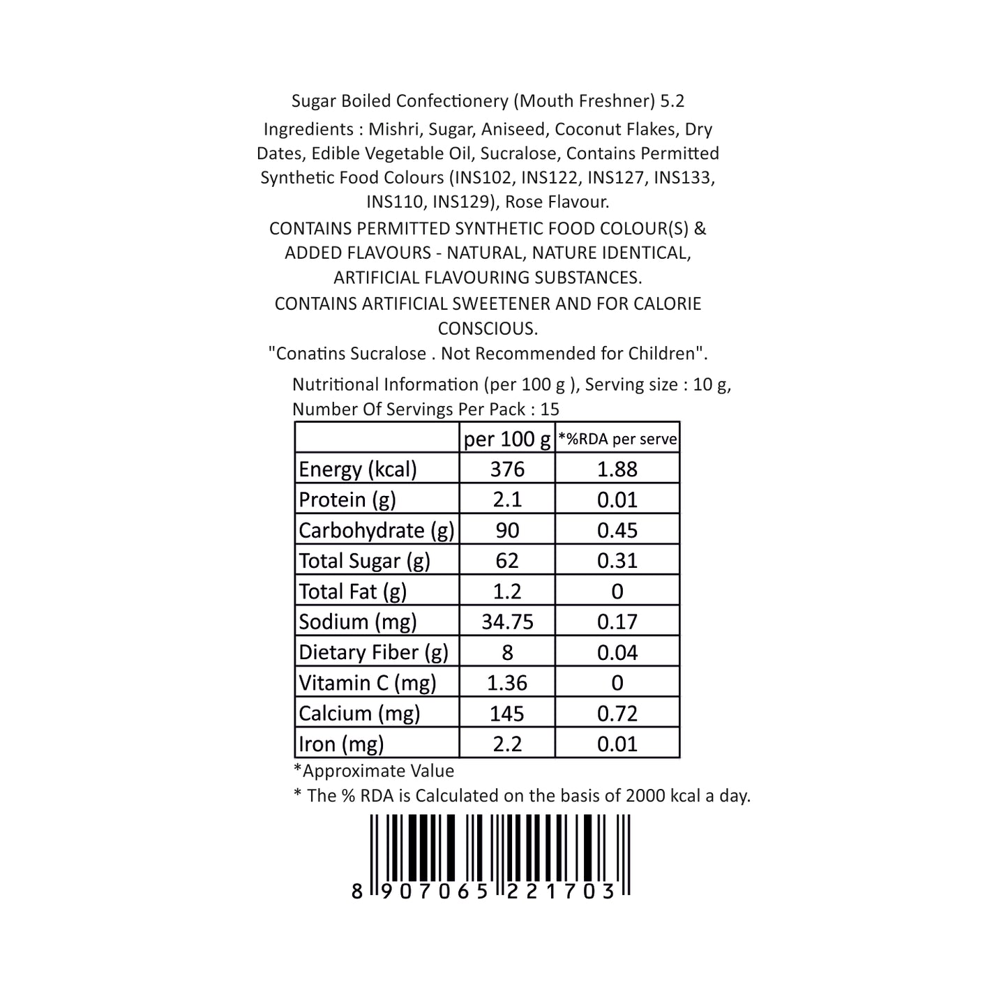 Puramio Mouth Freshner Combo Pack of 5, Madrasi Saunf, Rainbow Saunf, Punjabi Mix, Shimla Mix, Satrangi Mix - 150g Each