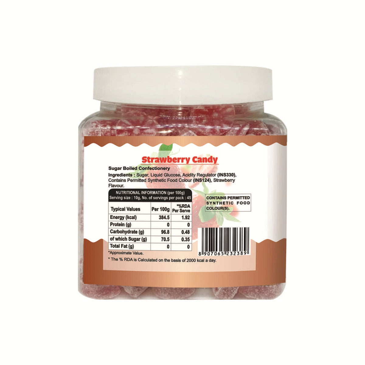 Puramio Strawberry Candy II Flavoured Sugar Candy II Sweet & Chatpata Candy,