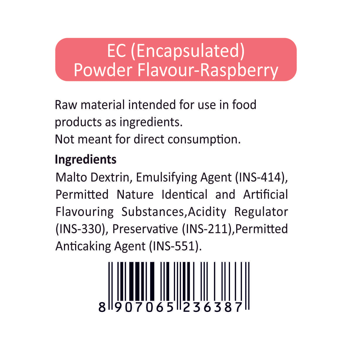Puramio EC (Encapsulated) Powder Flavour - Raspberry, 100g