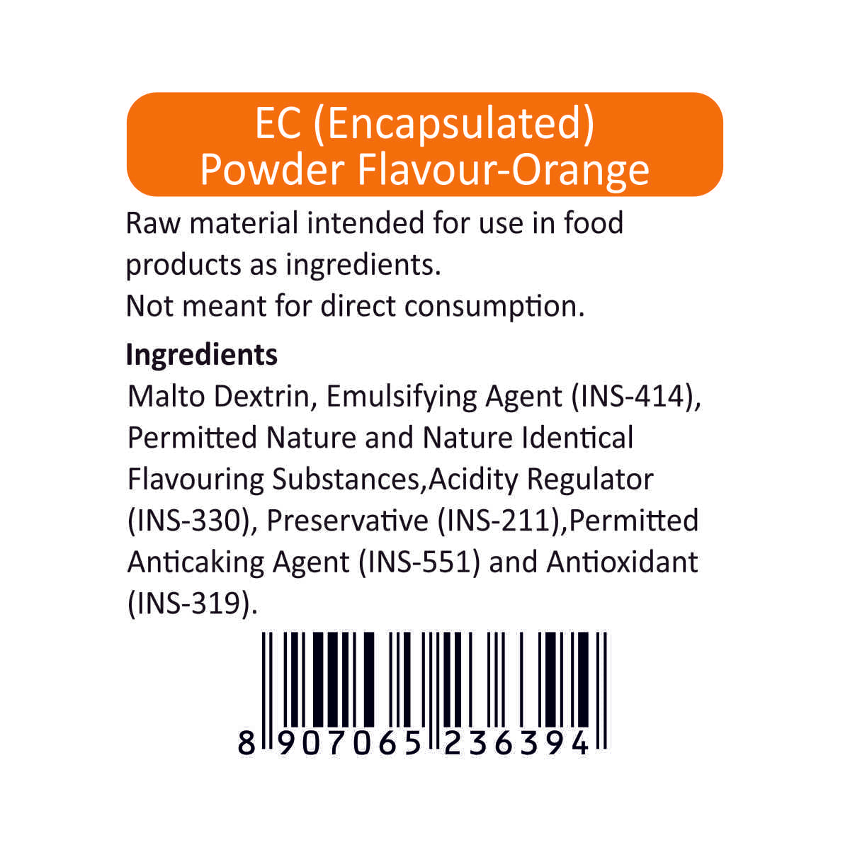 Puramio EC (Encapsulated) Powder Flavour - Orange, 100g