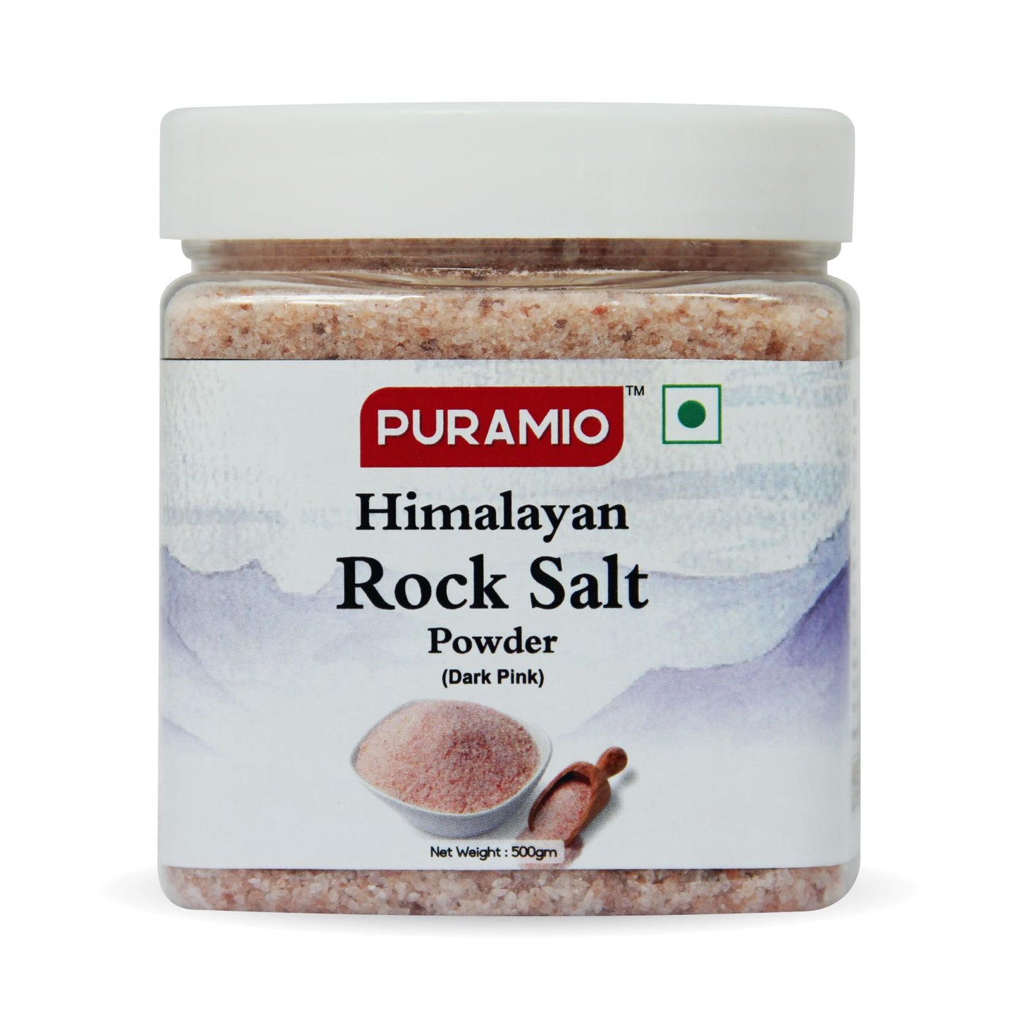 Puramio Himalayan Pink Rock Salt Powder - Dark, 1Kg