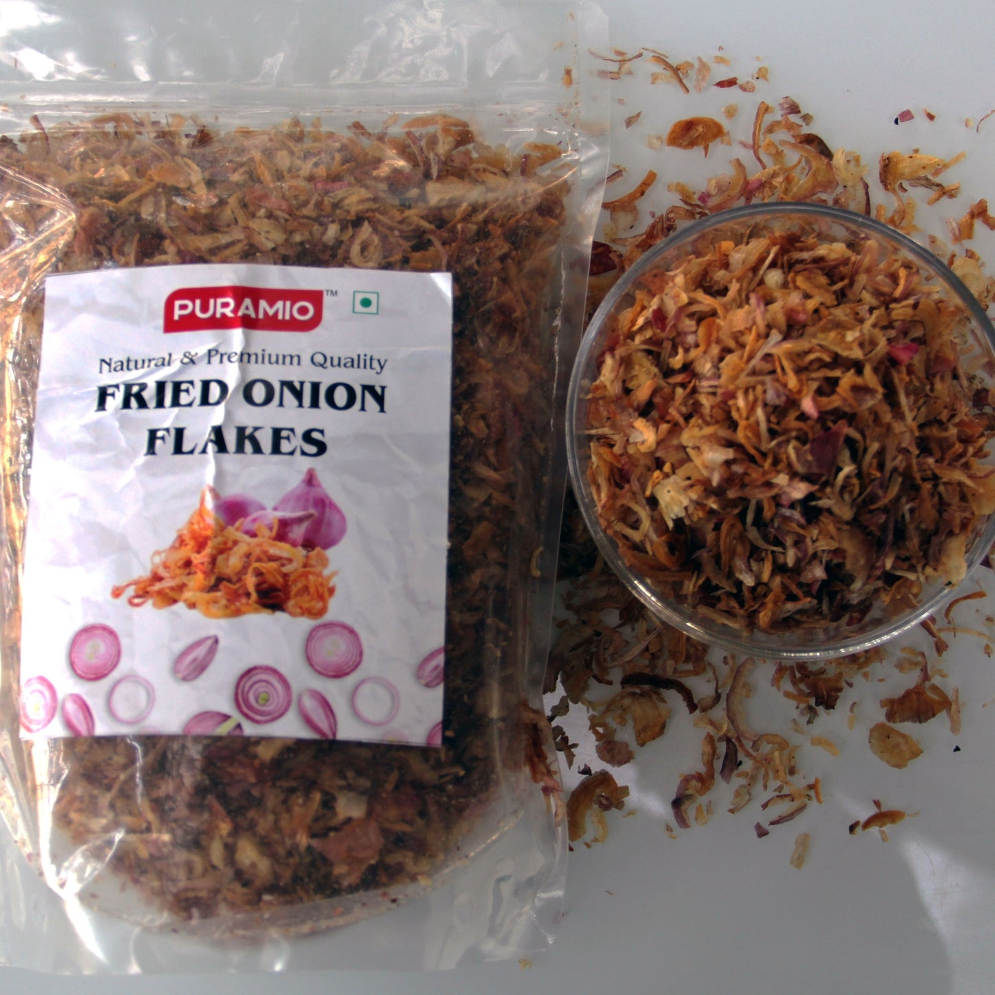 Puramio Fried Onion Flakes (for Biryani/Gravies/Curries/Salads)