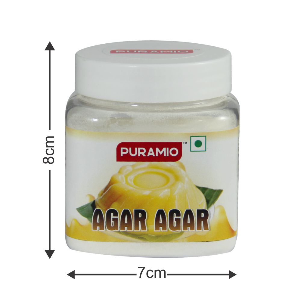 Puramio Agar Agar Powder, (Perfect for Jelly & Desserts | 100% Pure Powder)
