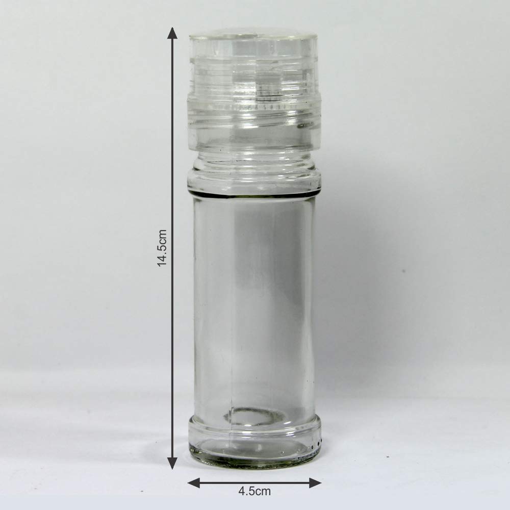 Puramio Spice Grinder/Crusher (Glass Bottle) (6 Bottles)