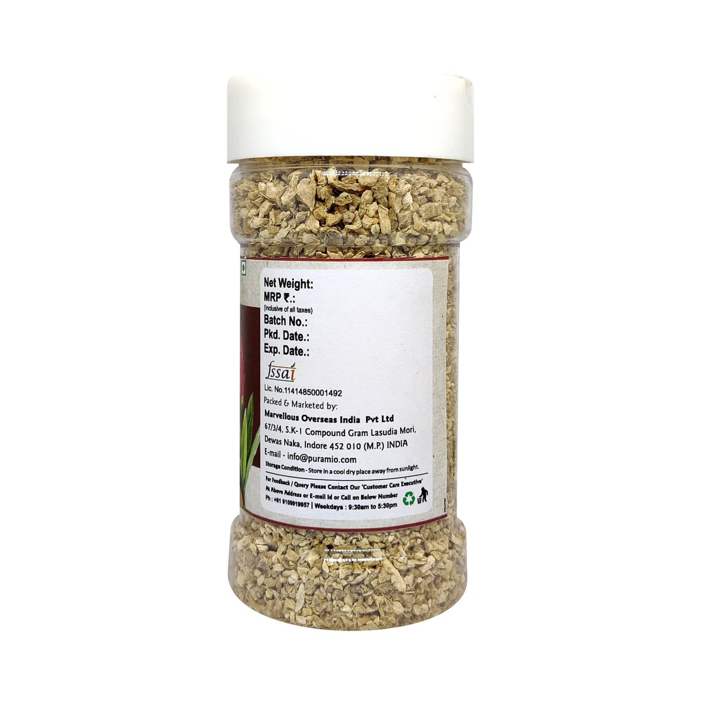Puramio Dried Ginger Flakes