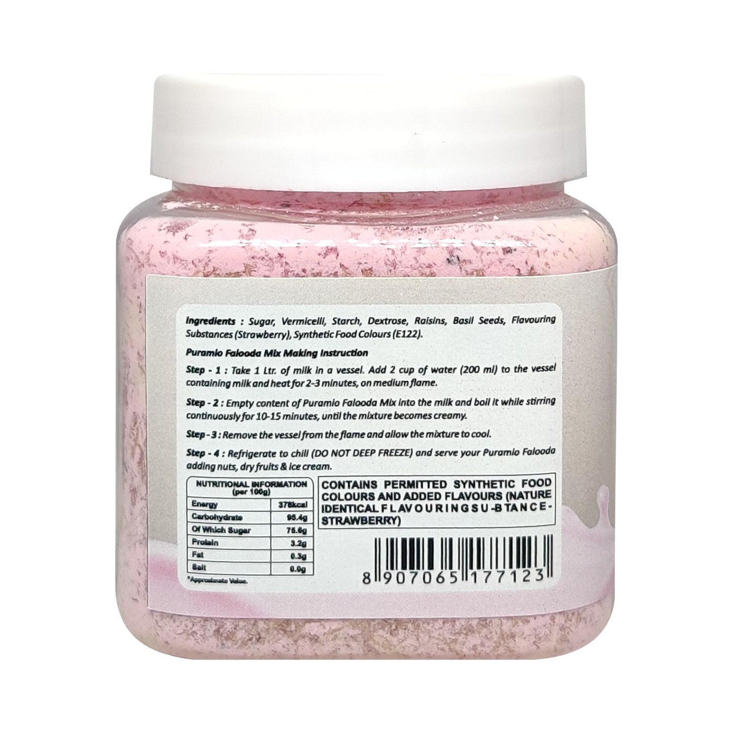 Puramio Falooda Mix Combo (Pack of 4)- Strawberry, Rose, Mango & Kesar Pista,