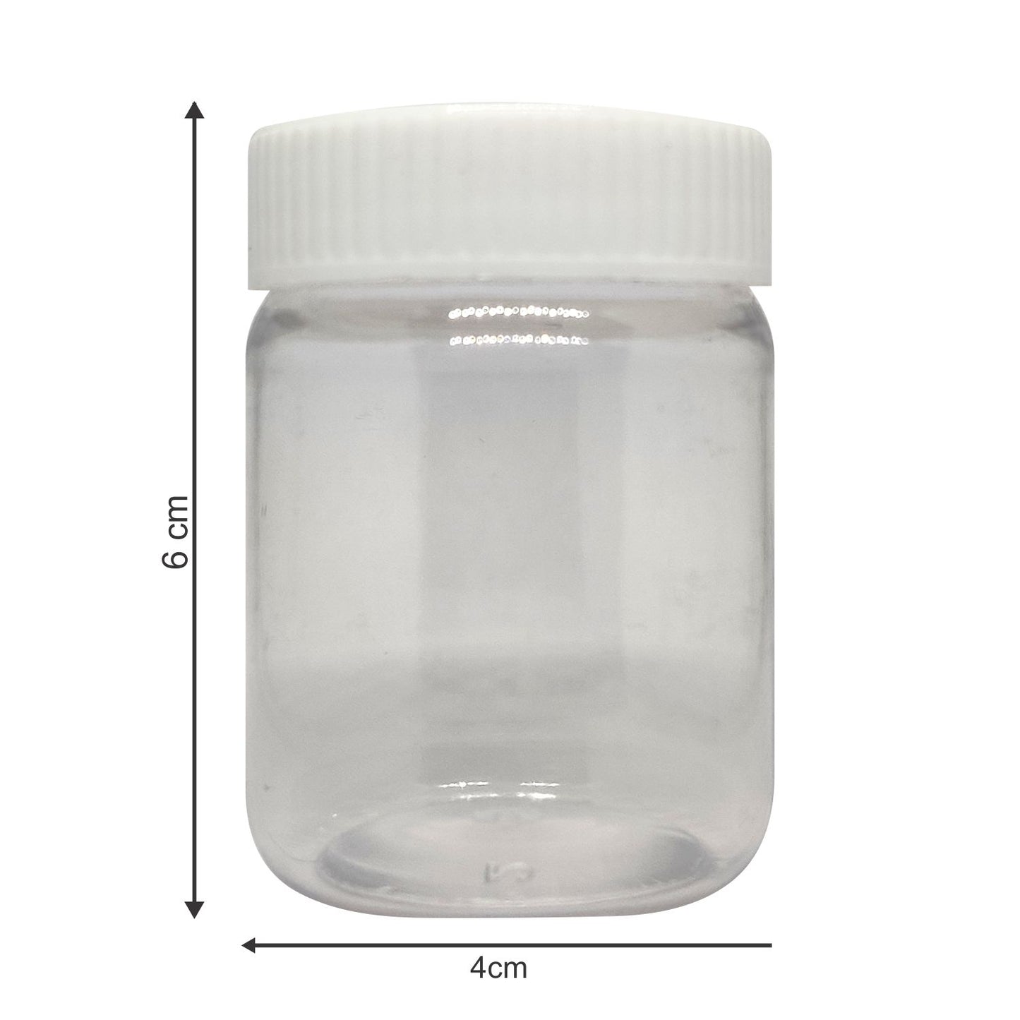 Puramio Round Pet Jar - each 50ml Set of 24