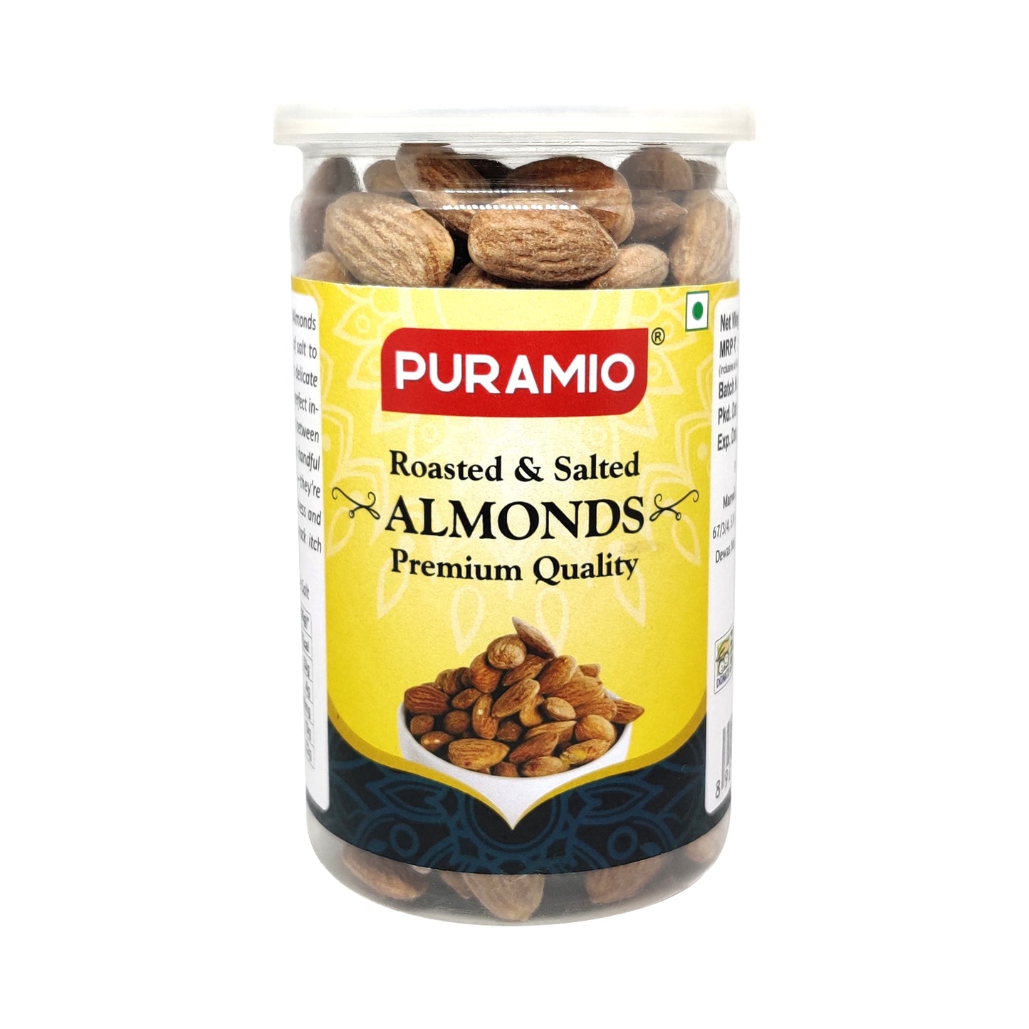 Puramio Roasted & Salted Almonds (Badam), 200g