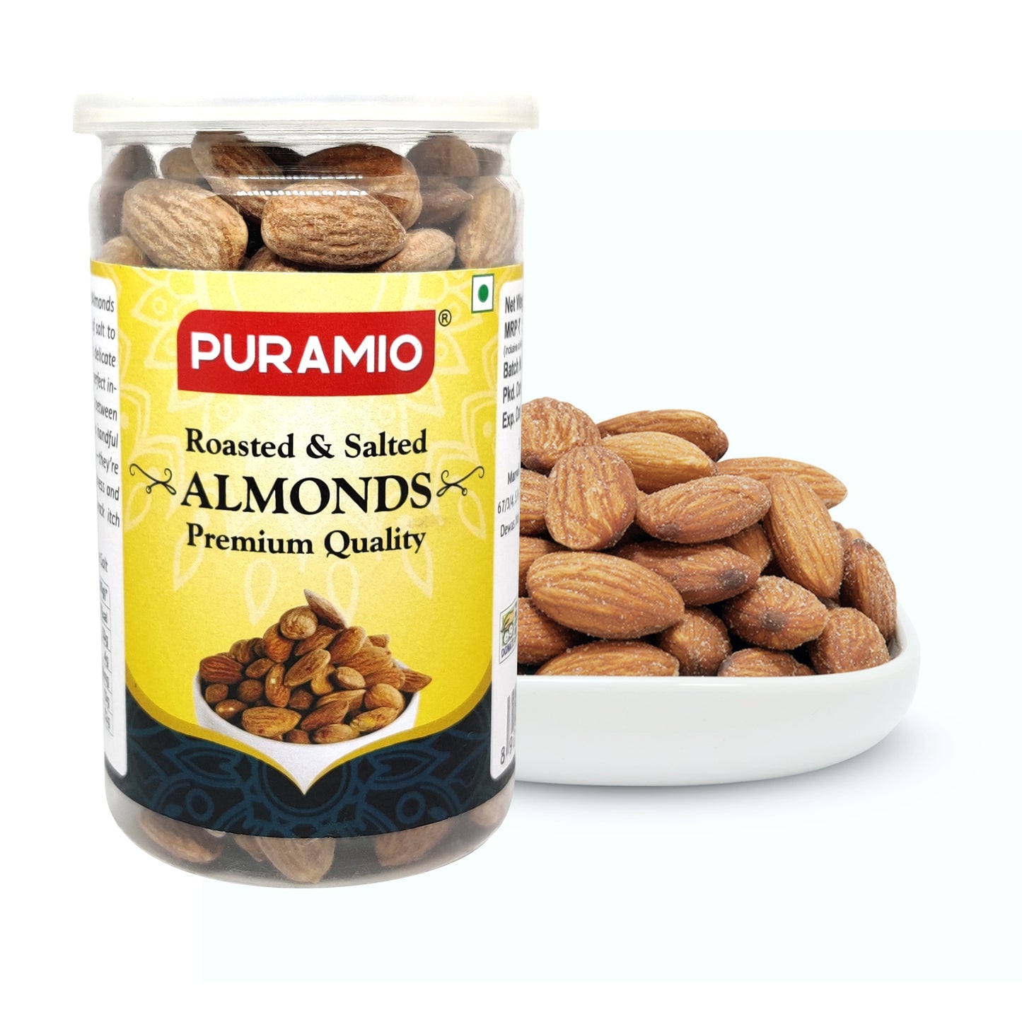 Puramio Roasted & Salted Almonds (Badam), 200g