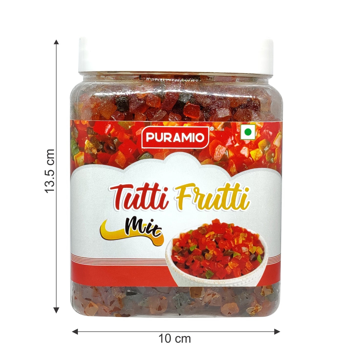 Puramio Tutti Frutti - Mix (Fresh Chery Candies for Cakes, Cookies, Icecream Decoration), 800g
