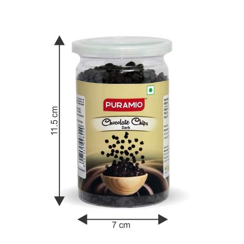 Puramio Combo Pack of - White & Dark Chocolate Chips, 200g Each