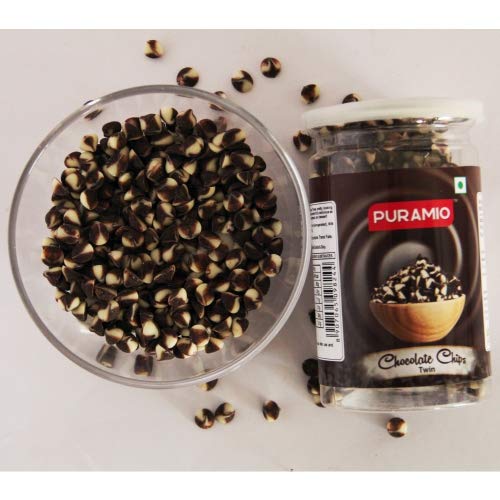 Puramio Chocolate Chips Combo - White, Milk, Twin & Dark, 200g Each (Pack of 4)