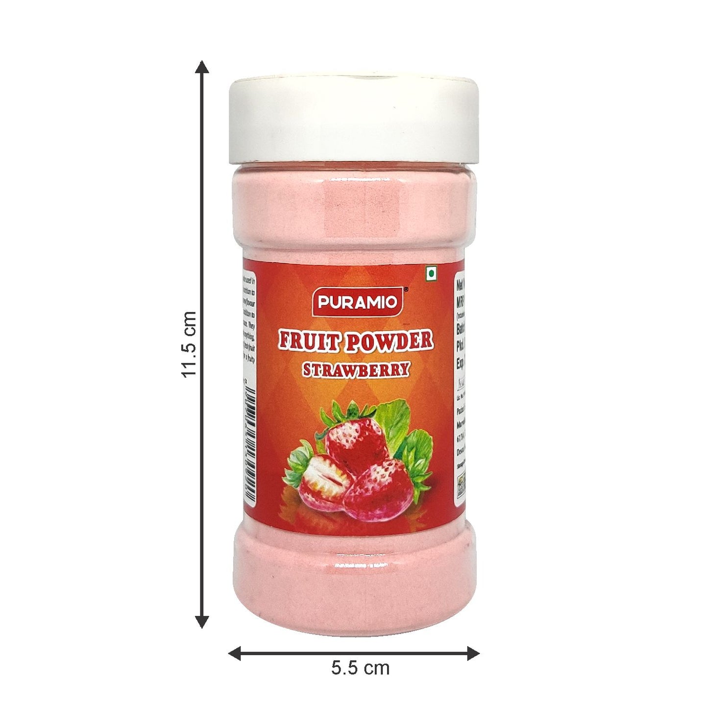 Puramio Fruit Powder - Strawberry, 125g