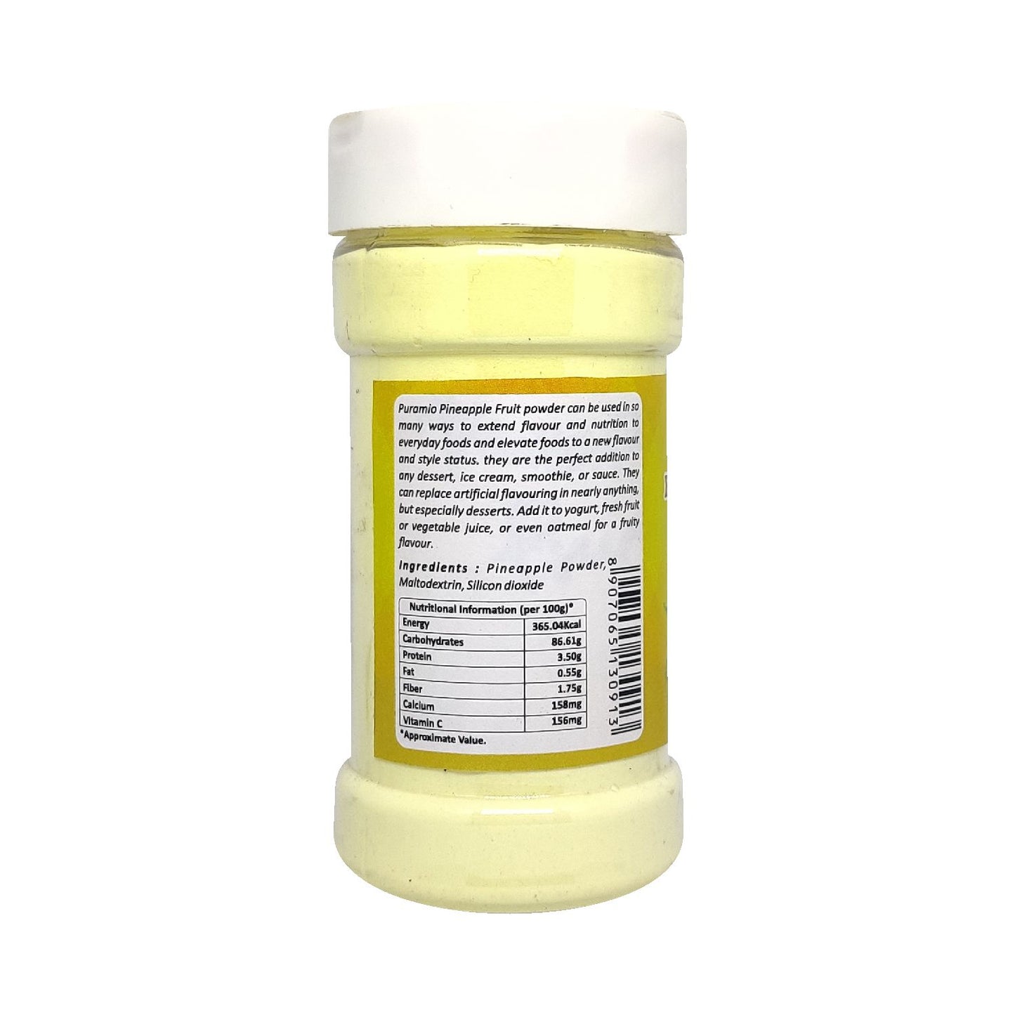 Puramio Fruit Powder - Pineapple, 125g