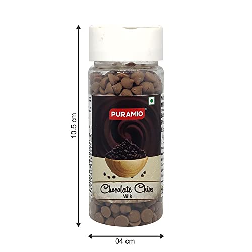 Puramio Chocolate Chips Combo - White, Milk, Twin & Dark, (75g each (Pack of 4))