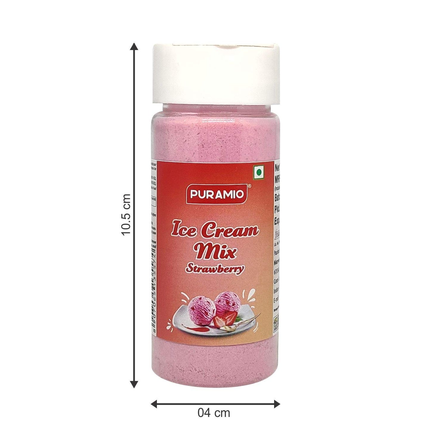 Puramio Icecream Mix, 100gm Each (Pack of 6)- Vanilla, Chocolate, Strawberry, Mango, Kesar Pista, Butterscotch- (100g Each (Pack of 6))