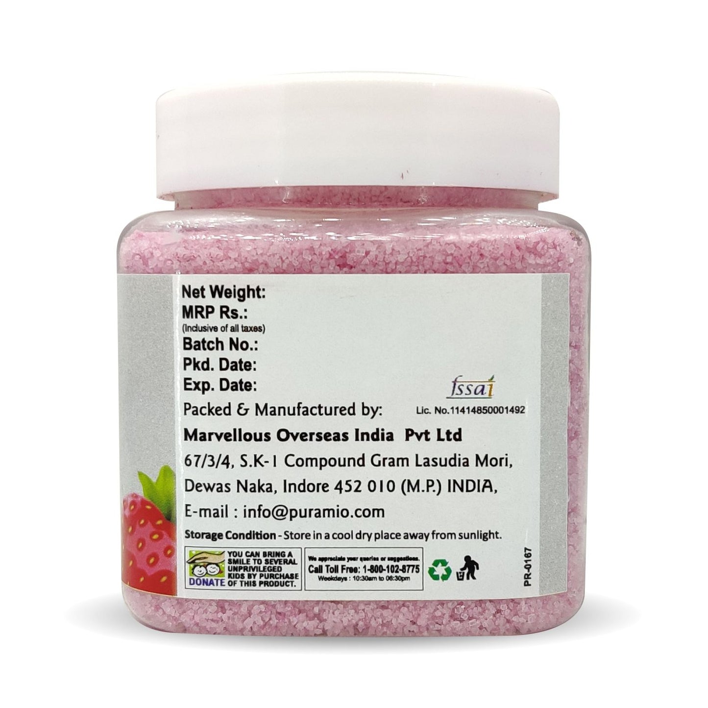 Puramio Jelly Crystal Strawberry , 200g