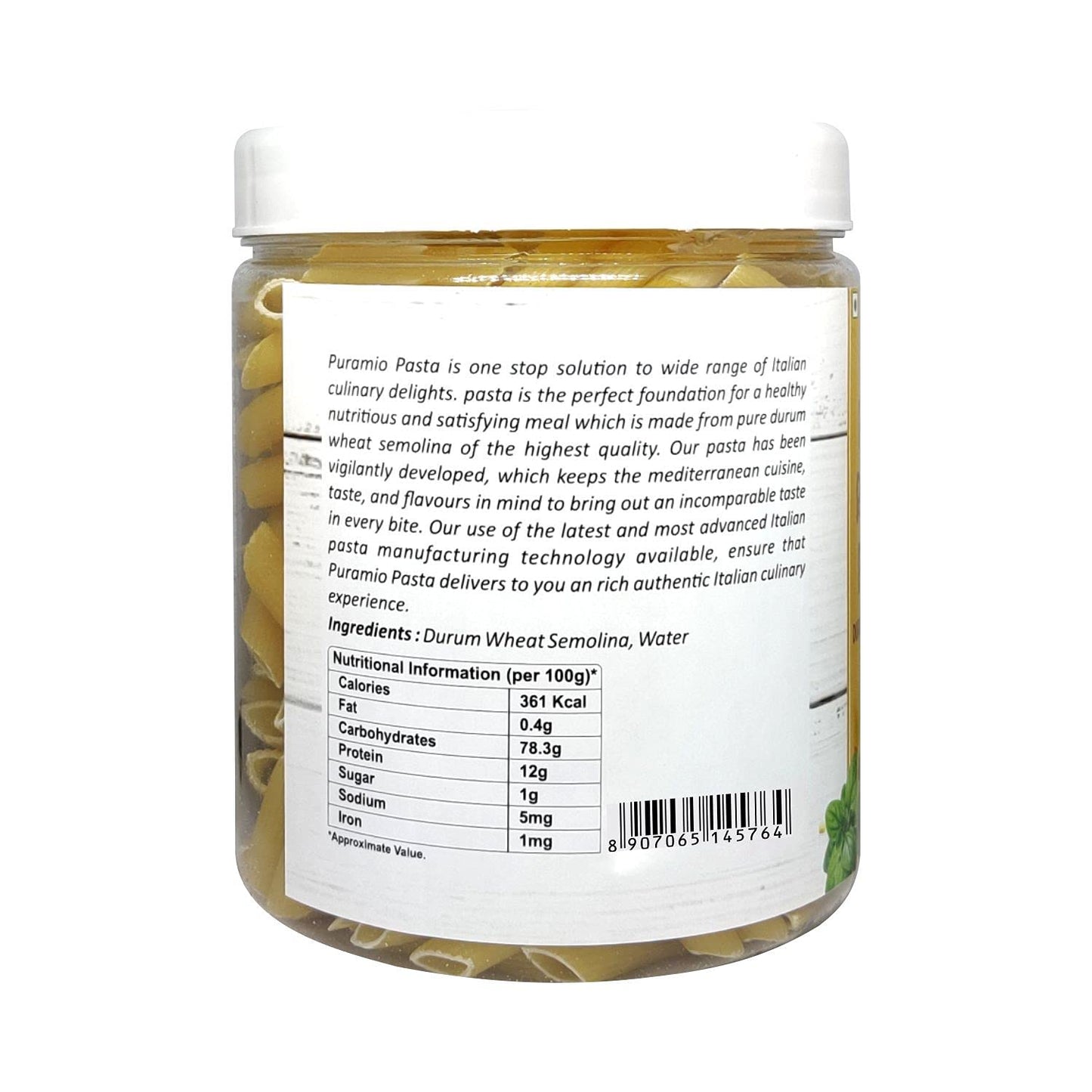 Puramio Combo Pack - Penne Rigate (600g), Gomiti Rigate (600g) & Fusilli Durrum Wheat Semolina Pasta, (480g)