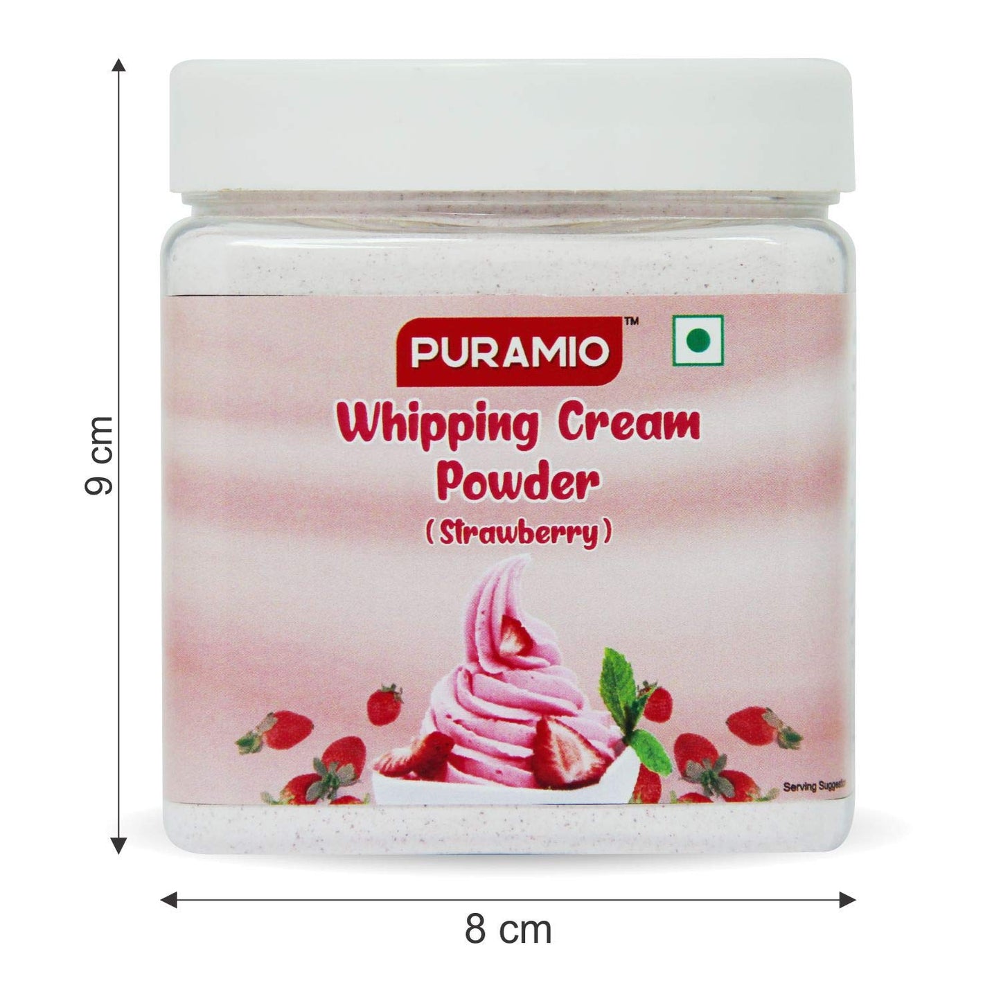 Puramio Whipping Cream Powder (Strawberry), (250g) (Pack of 2)
