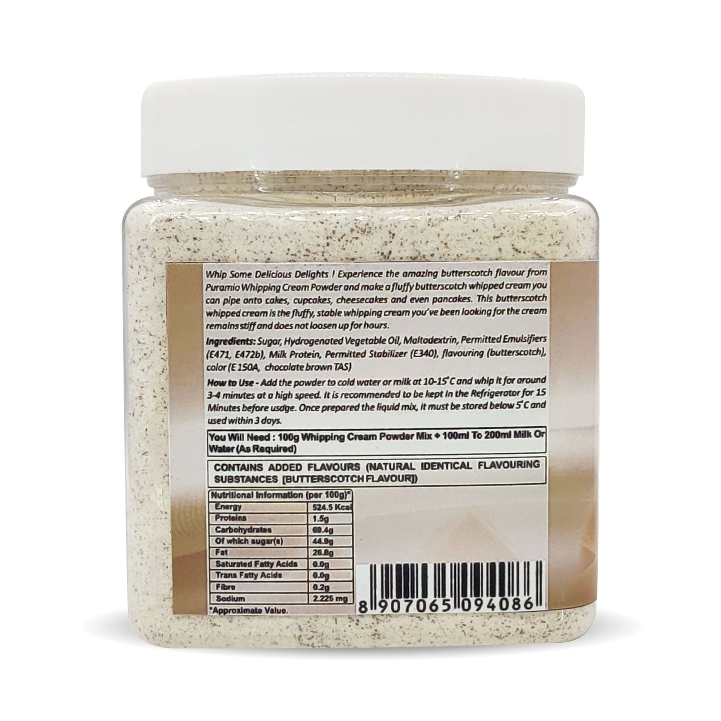 Puramio Whipping Cream Powder (Butterscotch)