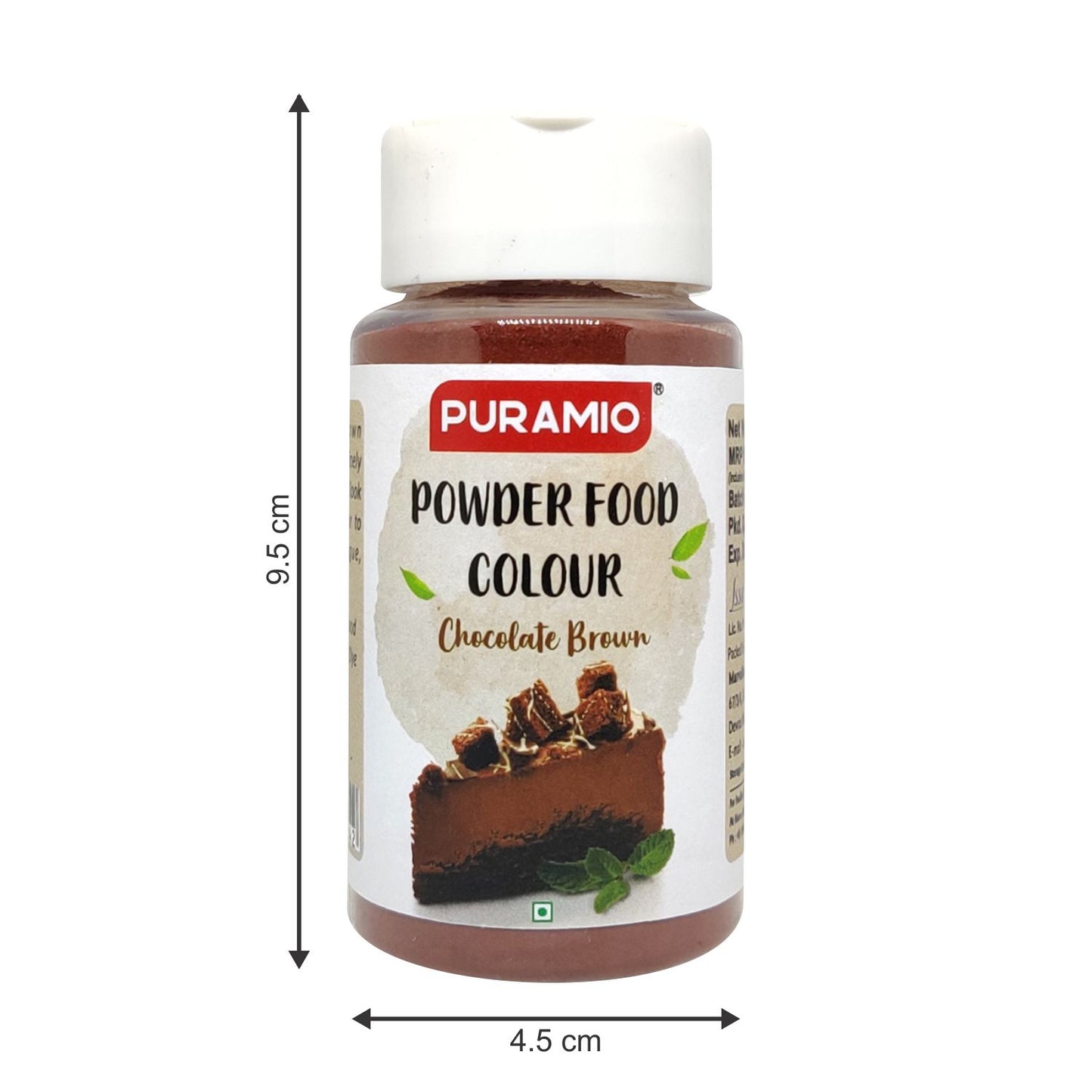 Puramio Powder Food Colour - Chocolate Brown 125g