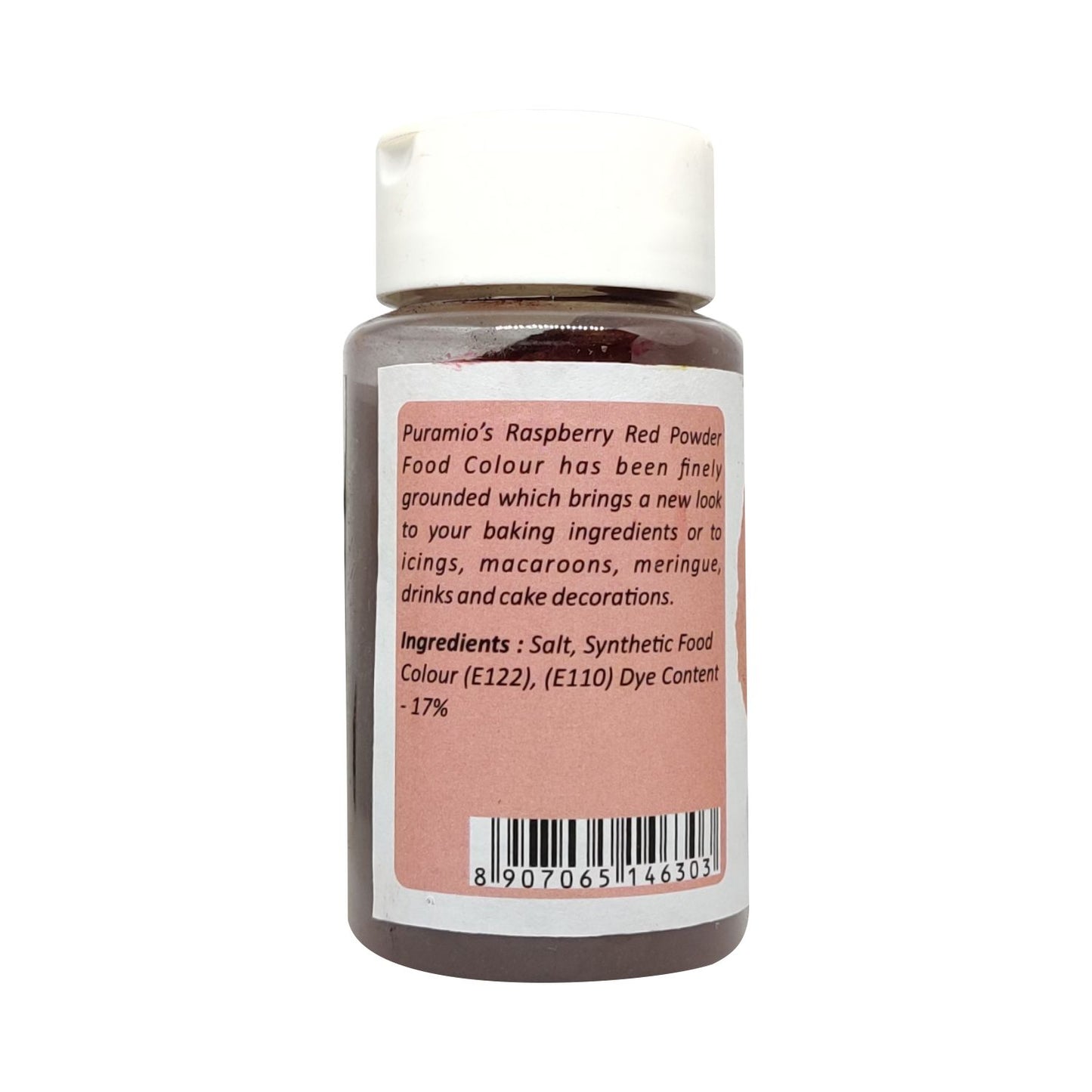 Puramio Powder Food Colour - Raspberry Red 125g