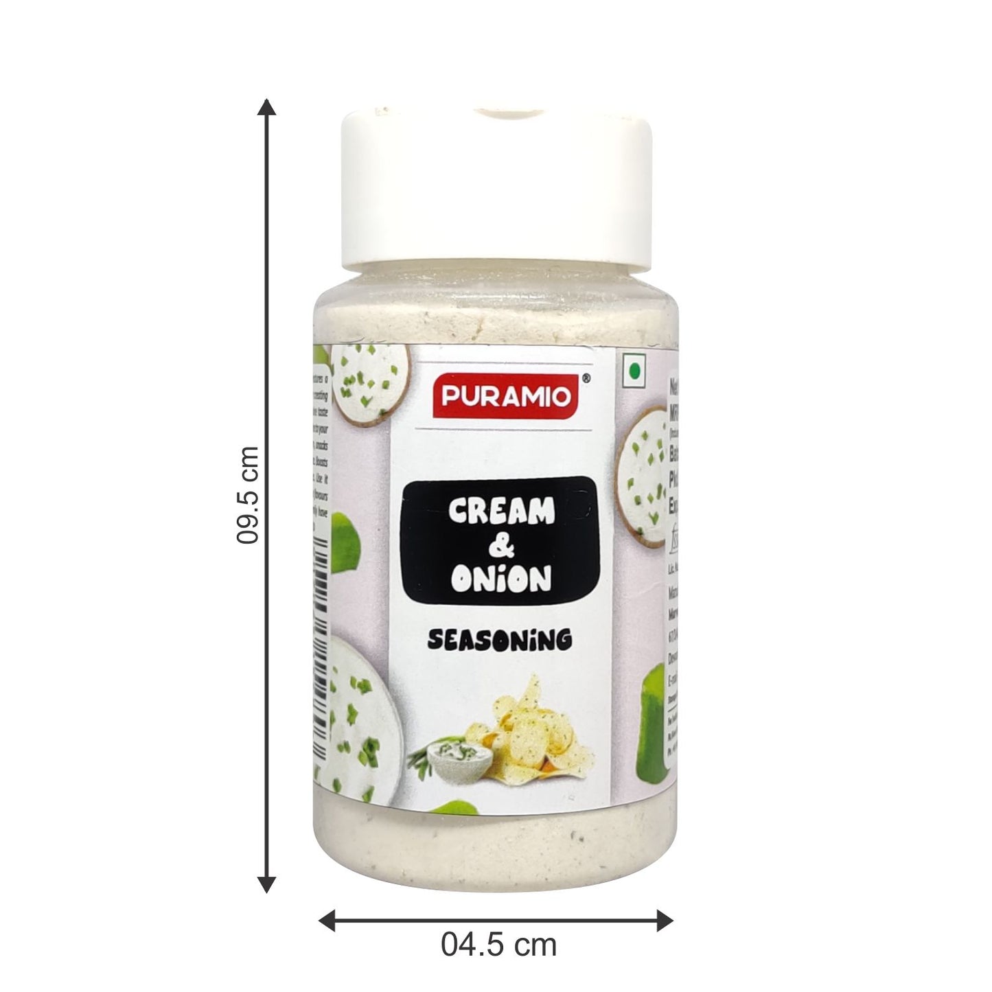 PURAMIO Seasoning Combo (Pack of 9) - (Tangy Tomato, Cream & Onion, Cheese, Barbeque, Magic Masala, Sundried Tomato, Piri Piri, 60g each) & (Chilli Flakes, 40g), (Pizza Seasoning, 50g)