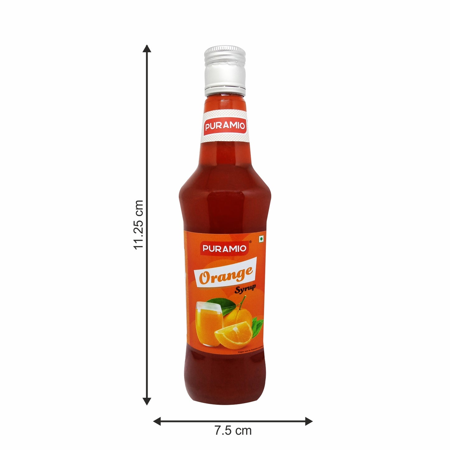 Puramio Orange Syrup for Cocktails/Mocktails/Lemonades/Ice Gola/Cold Brew Coffees, 750ml