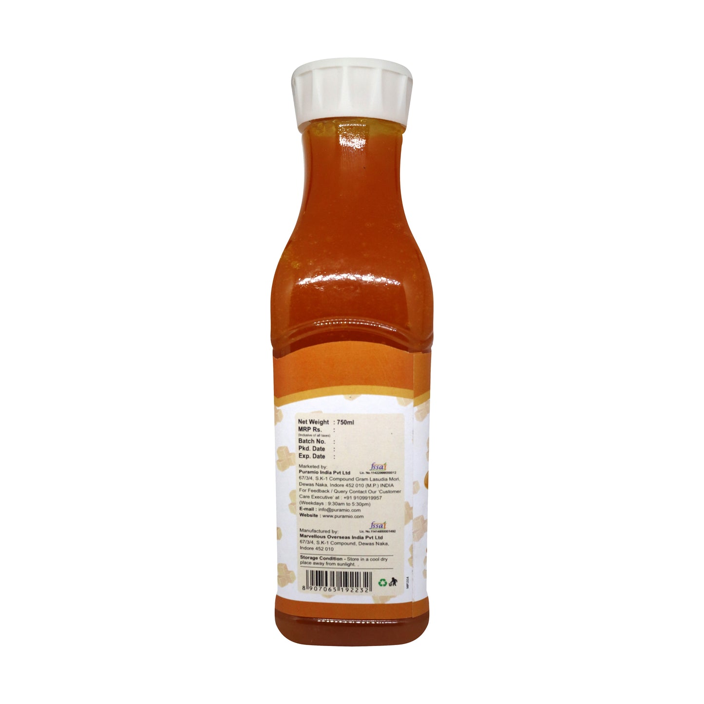 Puramio Fruit Crush - Butterscotch, 750ml