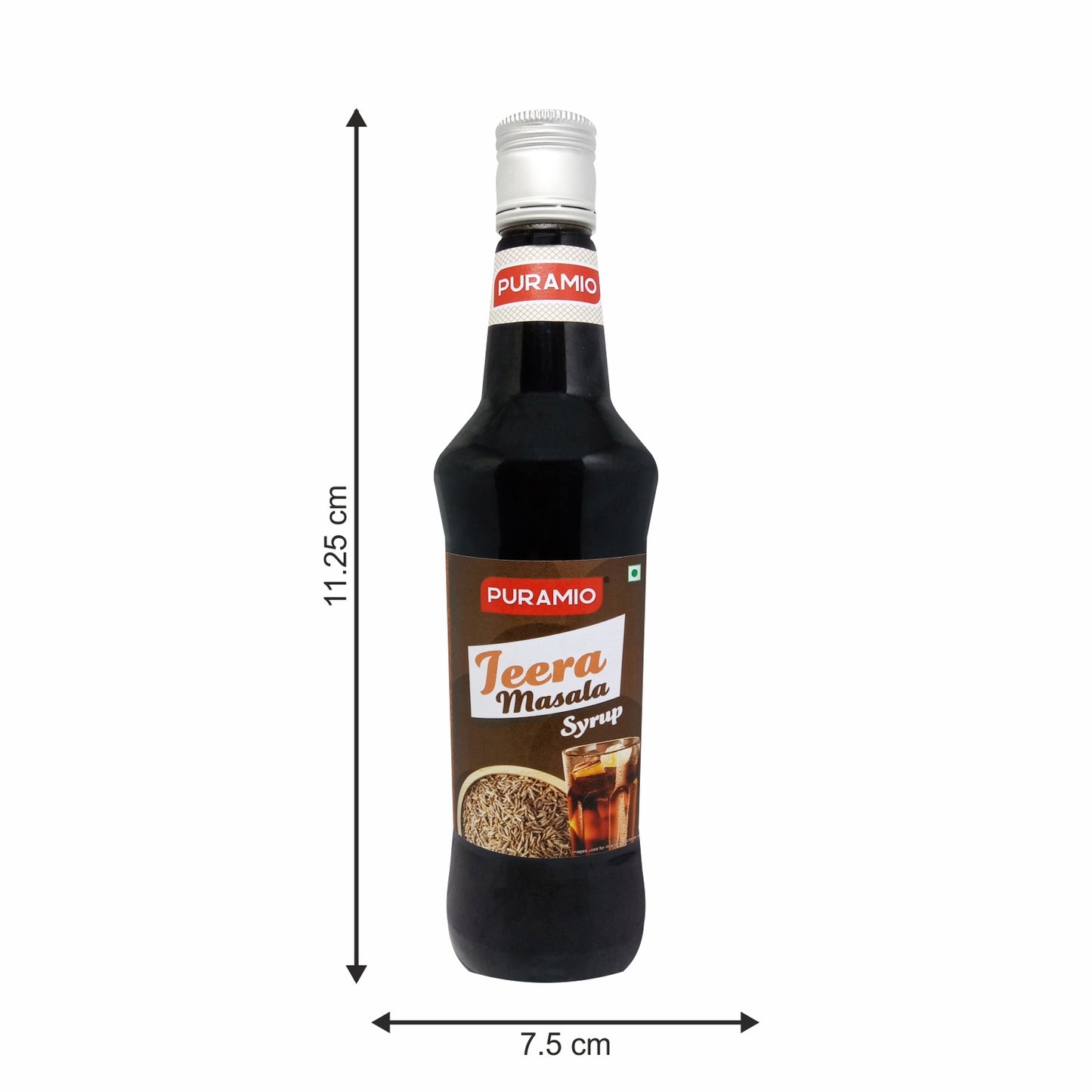 Puramio Jeera Masala Syrup for for Cocktails, Mocktail, Drinks, Juices, Beverages, 750ml