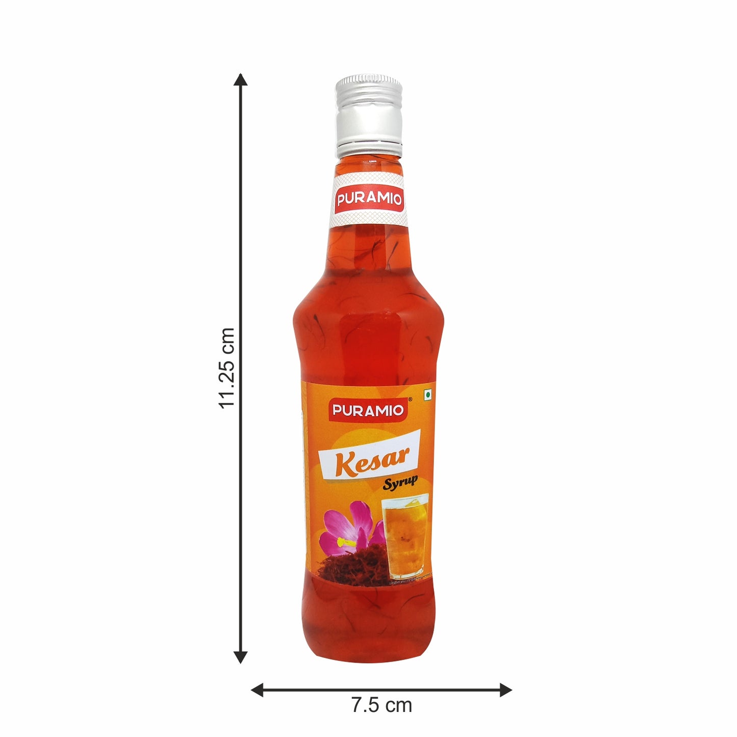 Puramio Kesar Syrup for Cocktails, Mocktail, Drinks, Juices, Beverages,Milk Shake and Ice Cream Making, 750ml