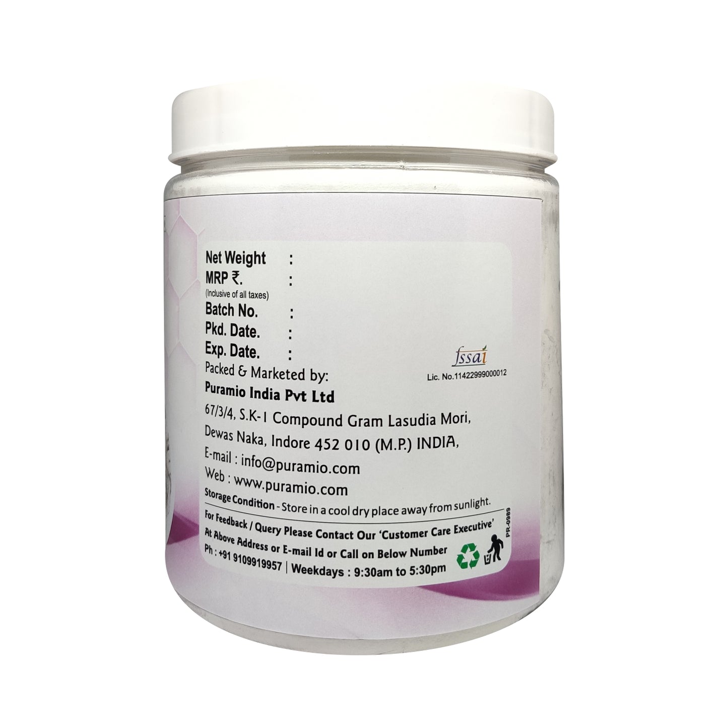 Puramio Di-calcium Phosphate (DCP), 1000g