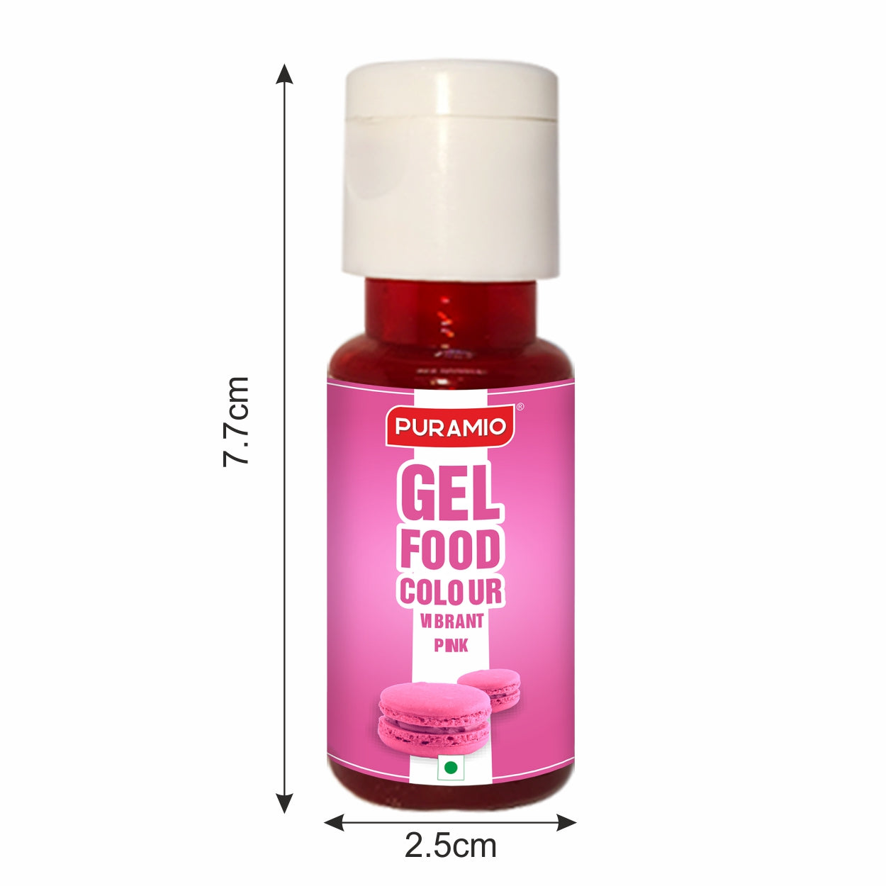 Puramio Gel Food Colour Combo Pack of 6 (20g Each) - Super Red, Intense Black, Vibrant Pink, Forest Green, Lemon Yellow, Sky Blue