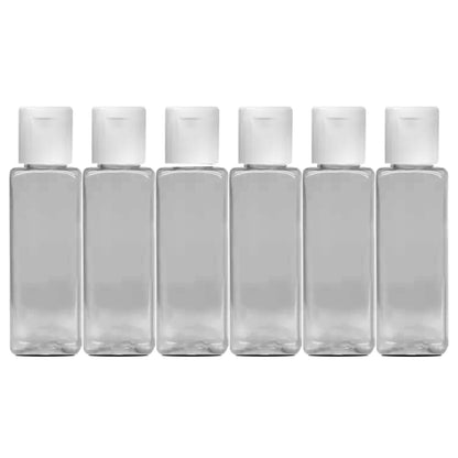 Puramio 50ml Square Pet Bottle - Set of 6