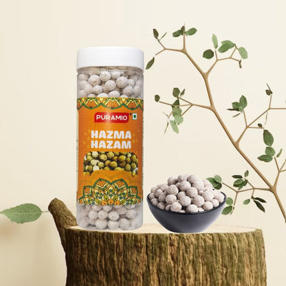 Puramio Hazma Hazam | Pure and Premium | Good for Digestion | After Meal Digestive Mouth Freshner, 220g