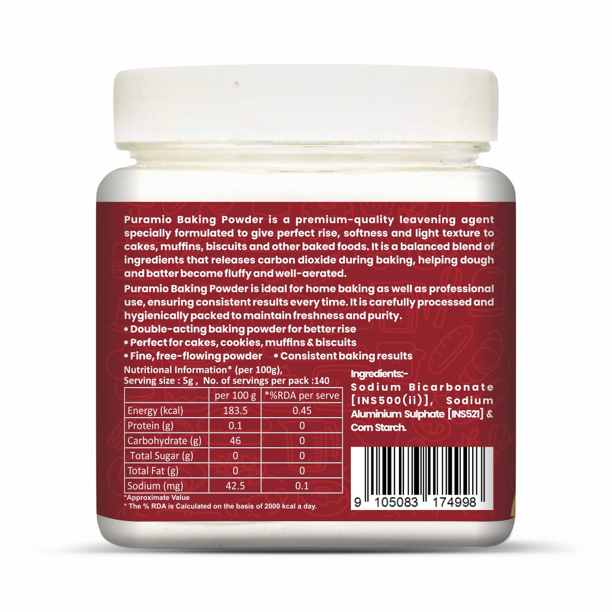 Puramio Premium Baking Powder,