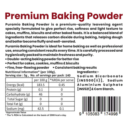 Puramio Premium Baking Soda Powder,