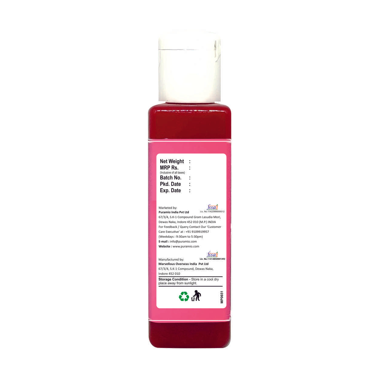 Puramio Gel Food Colour - Rose Pink,