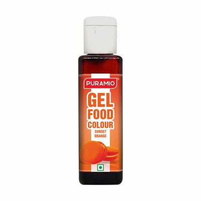 Puramio Gel Food Colour Combo Pack of 12 (30g Each) - Sunset Orange, Super Red, Buckeye Brown, Intense Black, Vibrant Pink, Forest Green, Vibrant White, Golden Yellow, Lemon Yellow, Royal Blue, Sky Blue, Vibrant Voilet