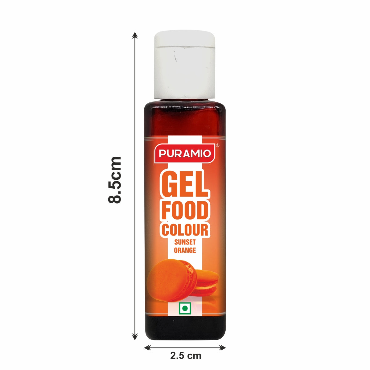 Puramio Gel Food Colour Combo Pack of 12 (30g Each) - Sunset Orange, Super Red, Buckeye Brown, Intense Black, Vibrant Pink, Forest Green, Vibrant White, Golden Yellow, Lemon Yellow, Royal Blue, Sky Blue, Vibrant Voilet