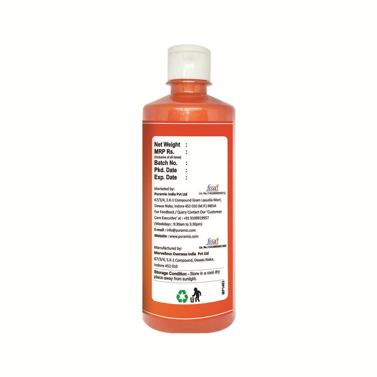 Puramio Gel Food Colour - Sunset Orange,