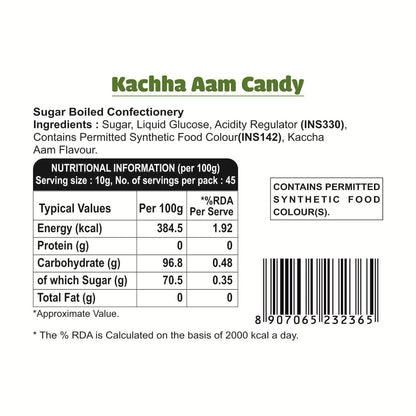Puramio Kachha Aam Candy II Flavoured Sugar Candy II Sweet & Chatpata Candy,