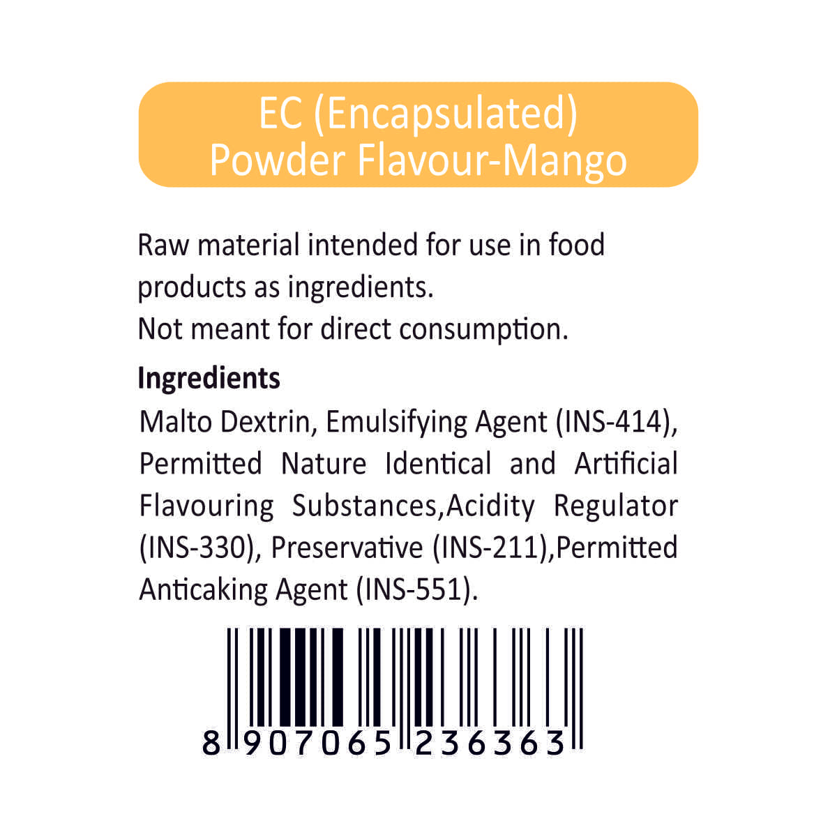 Puramio EC (Encapsulated) Powder Flavour - Mango, 100g