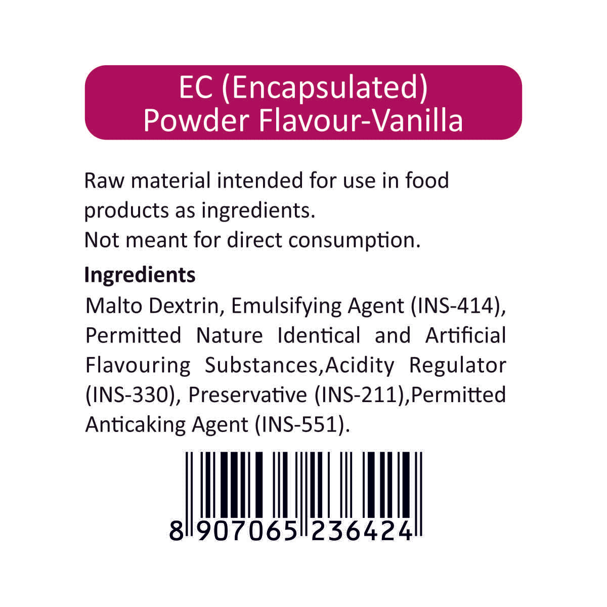 Puramio EC (Encapsulated) Powder Flavour - Vanilla, 100g